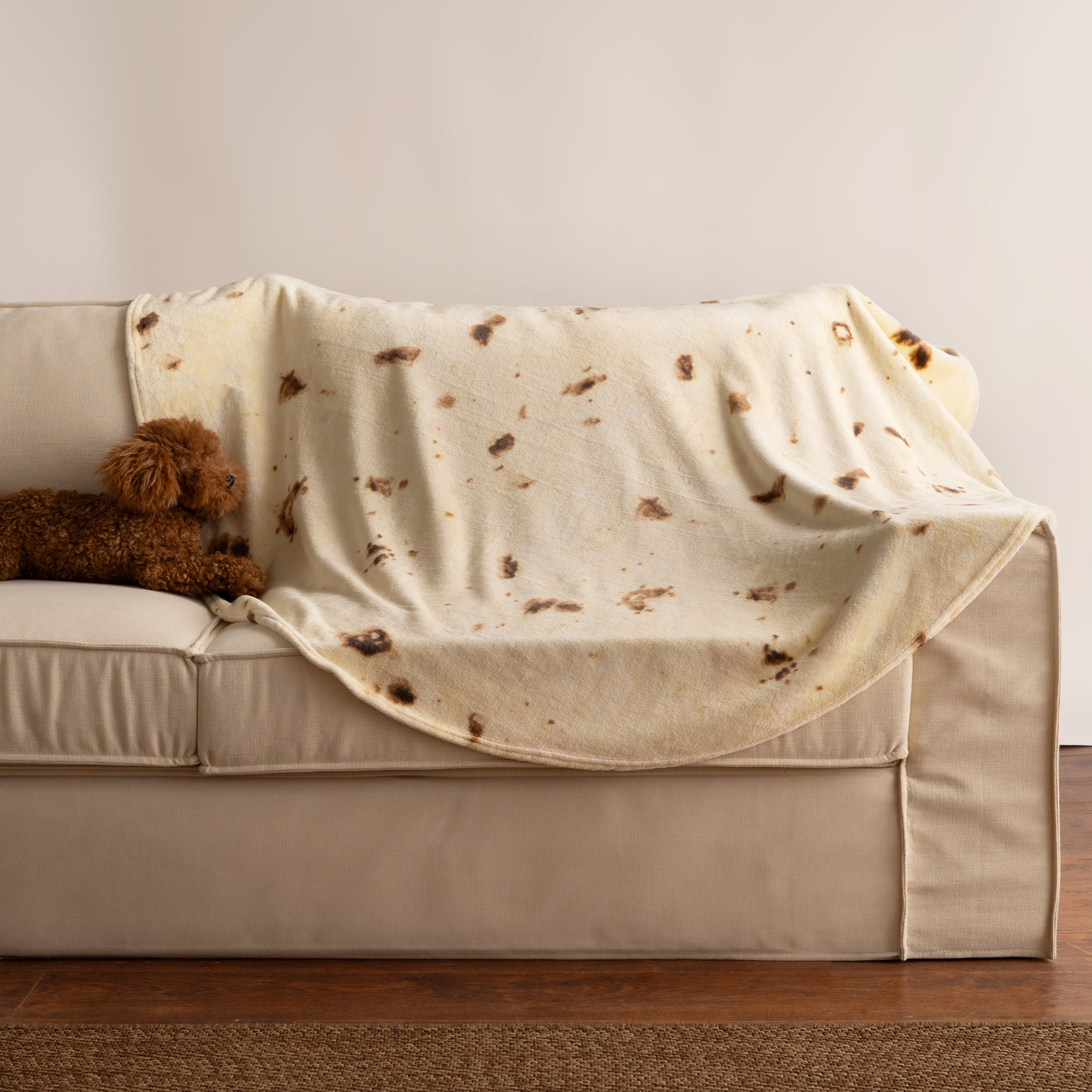 Realistic Tortilla Throw Blanket Round Design
