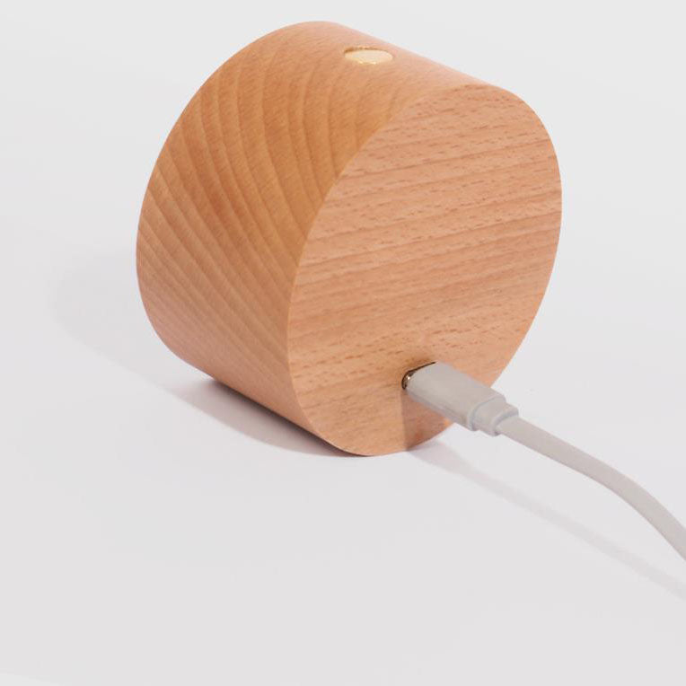 Rechargeable Wooden Rotating LED Wall Sconce
