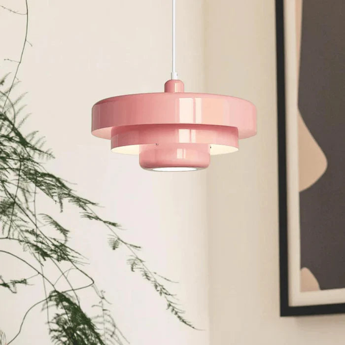 Retro Metal Pendant Light with Layered Shades