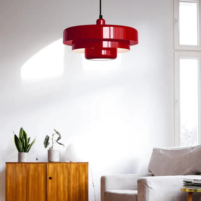 Retro Metal Pendant Light with Layered Shades