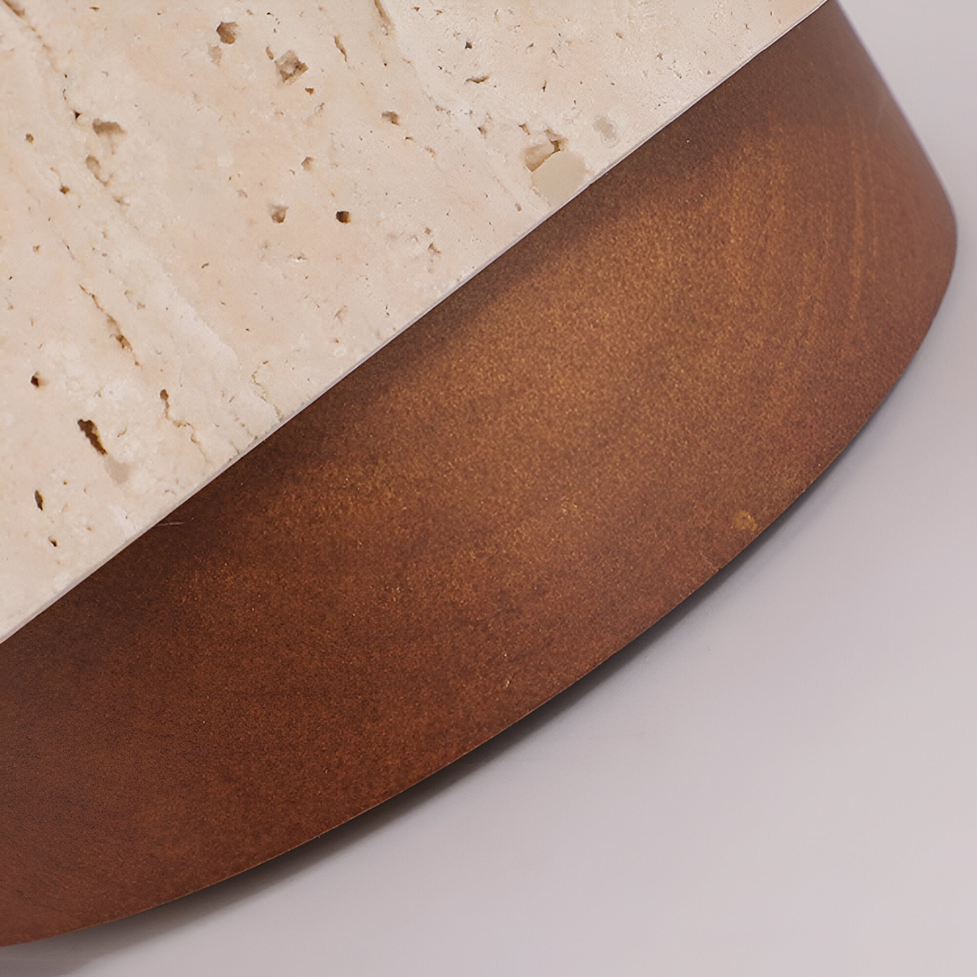 Natural Travertine LED Cylinder Ceiling Light