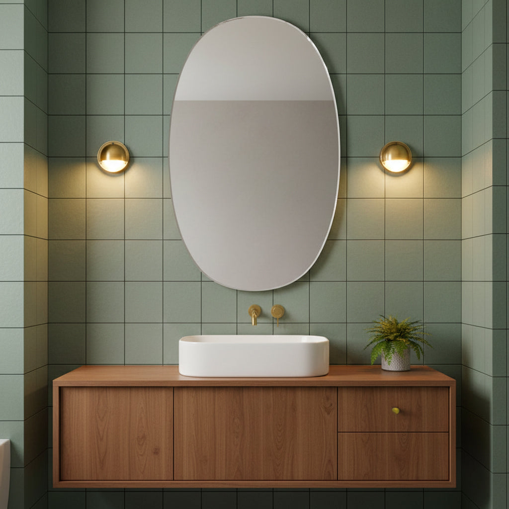 Round Brass Wall Sconce with Shielded Glow