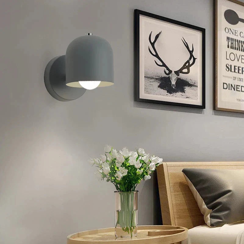 Modern Macaron Dome Wall Sconce with Glass