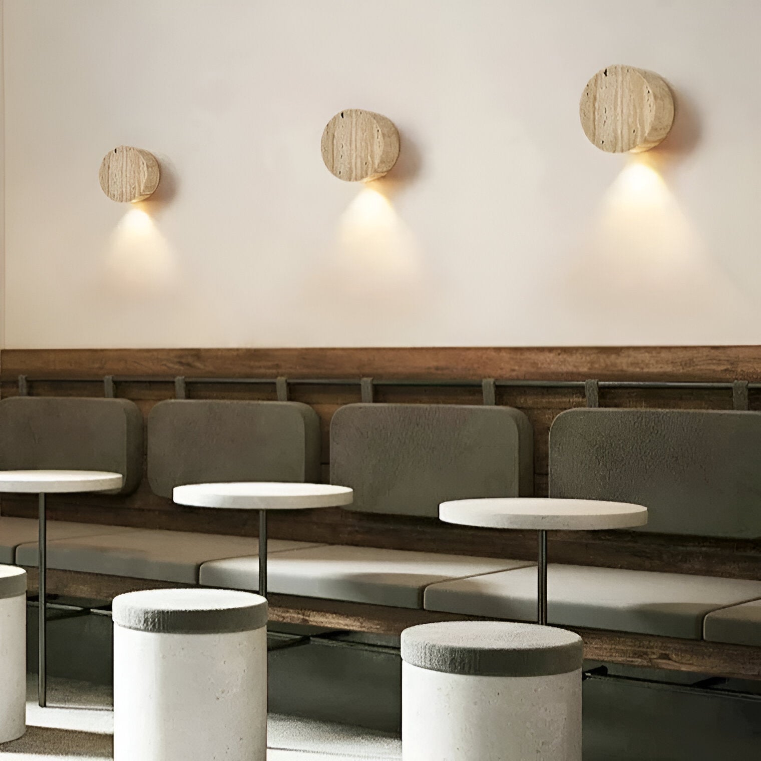 Wabi Sabi Travertine Sconce with Up Down Glow