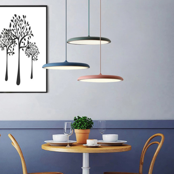 Scandinavian Round LED Pendant Disc Light