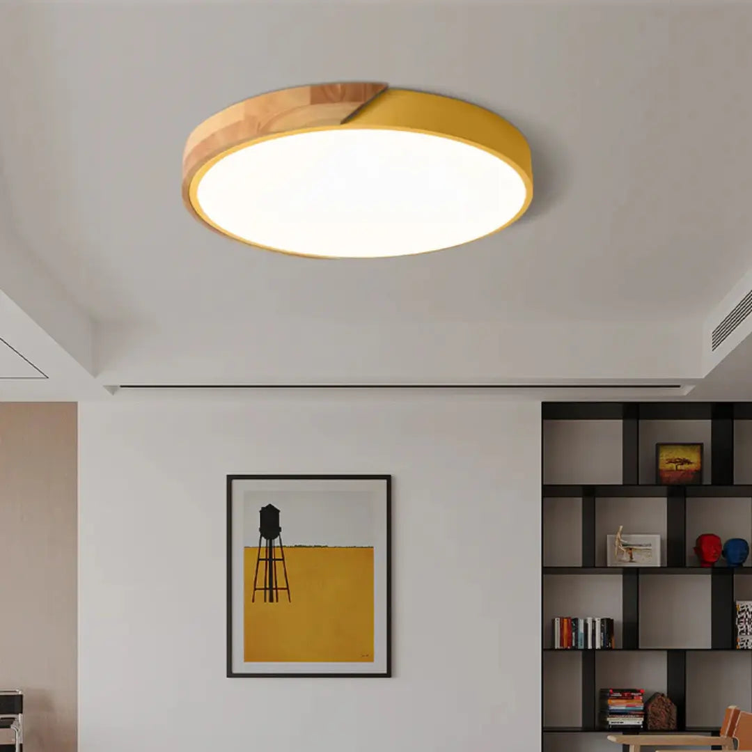 Modern Wood LED Ceiling Light Flush Mount