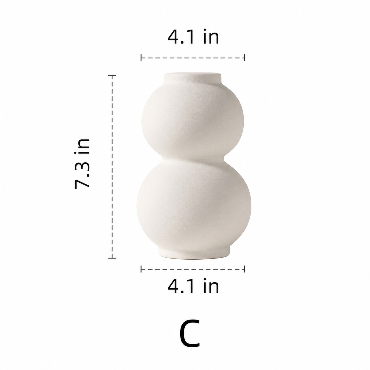 Minimalist Ceramic Vase with Sculptural Form