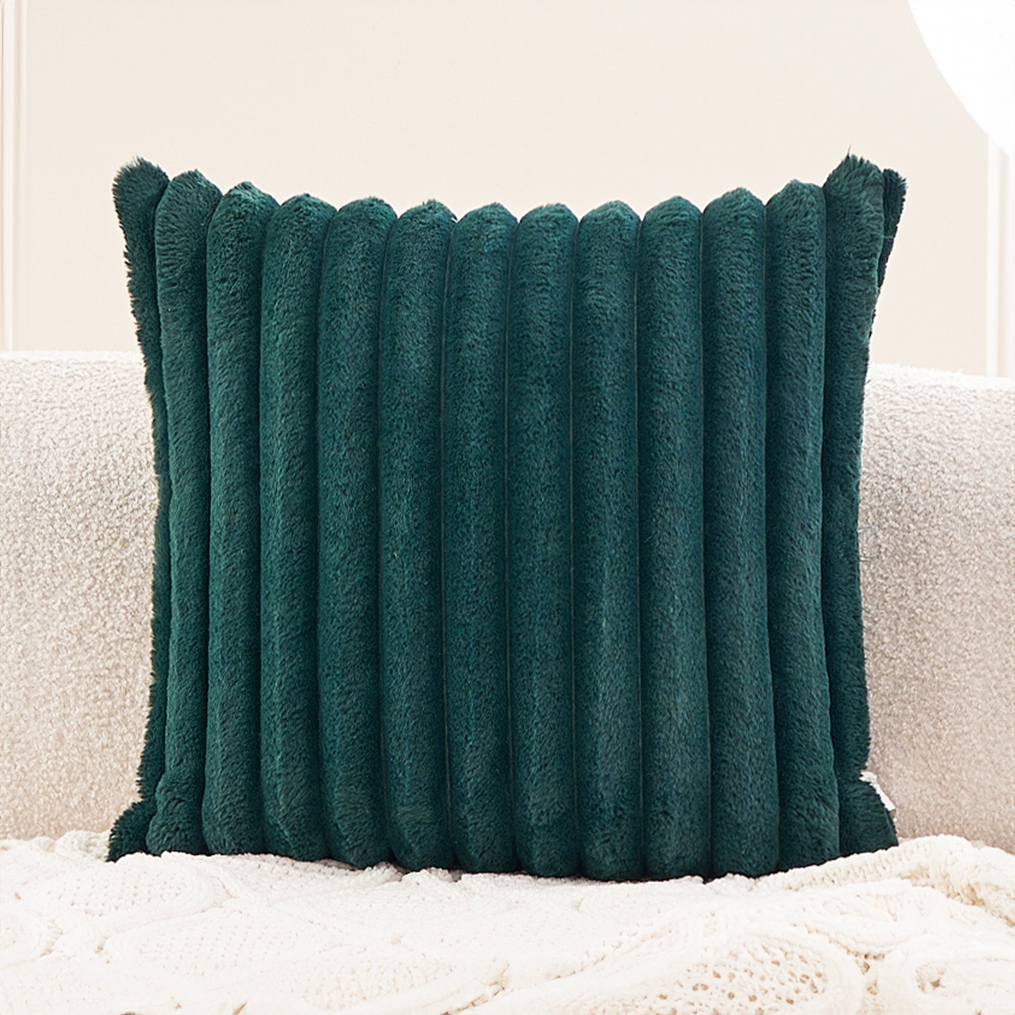 Soft Faux Fur Pillow Cover with Hidden Zipper