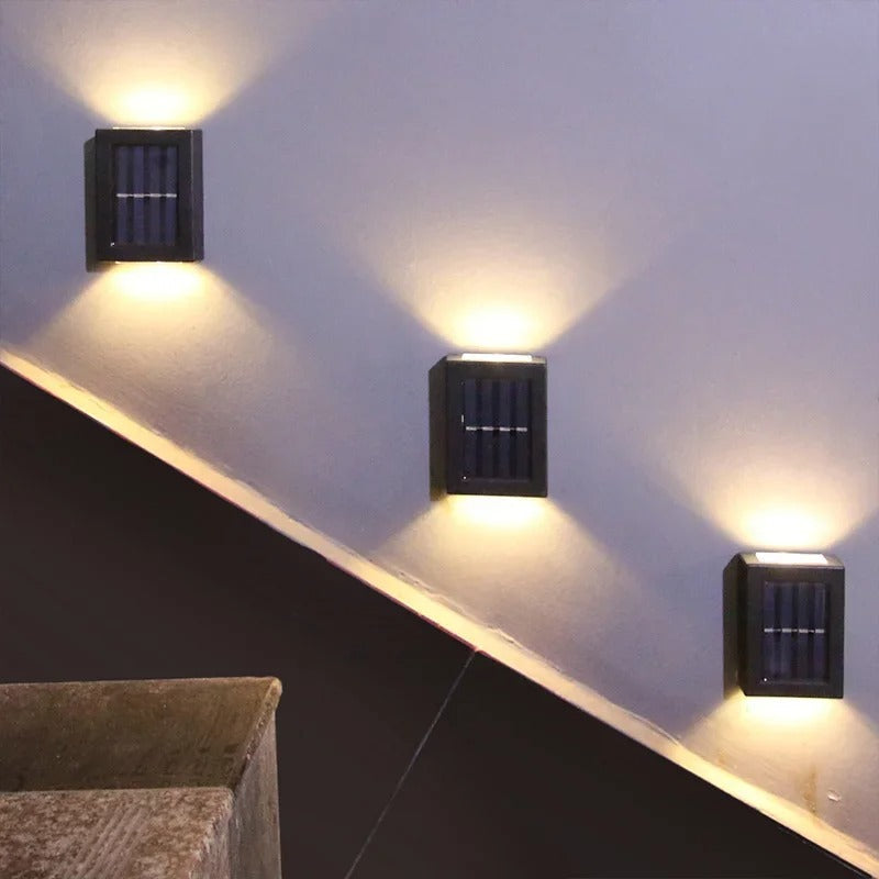 Solar Wall Light with Warm Up-and-Down Glow