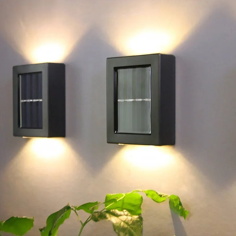 Solar Wall Light with Warm Up-and-Down Glow