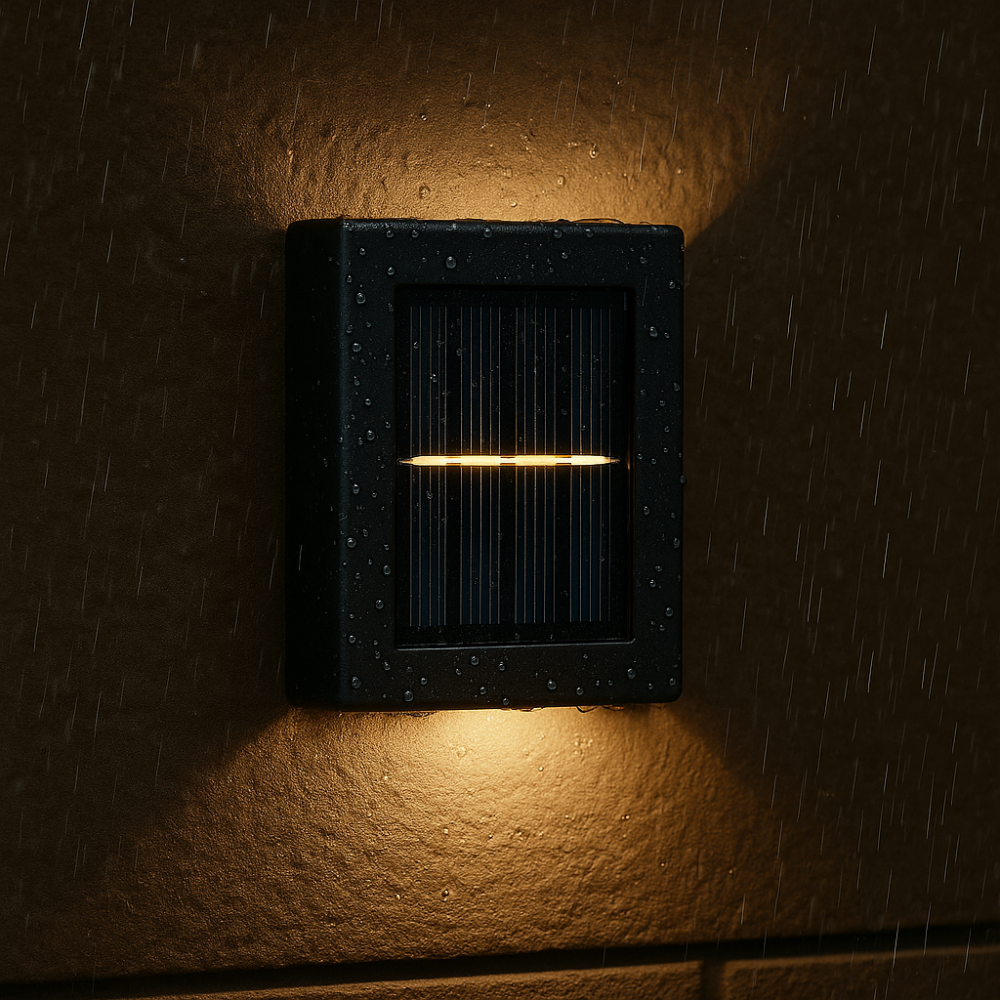 Solar Wall Light with Warm Up-and-Down Glow