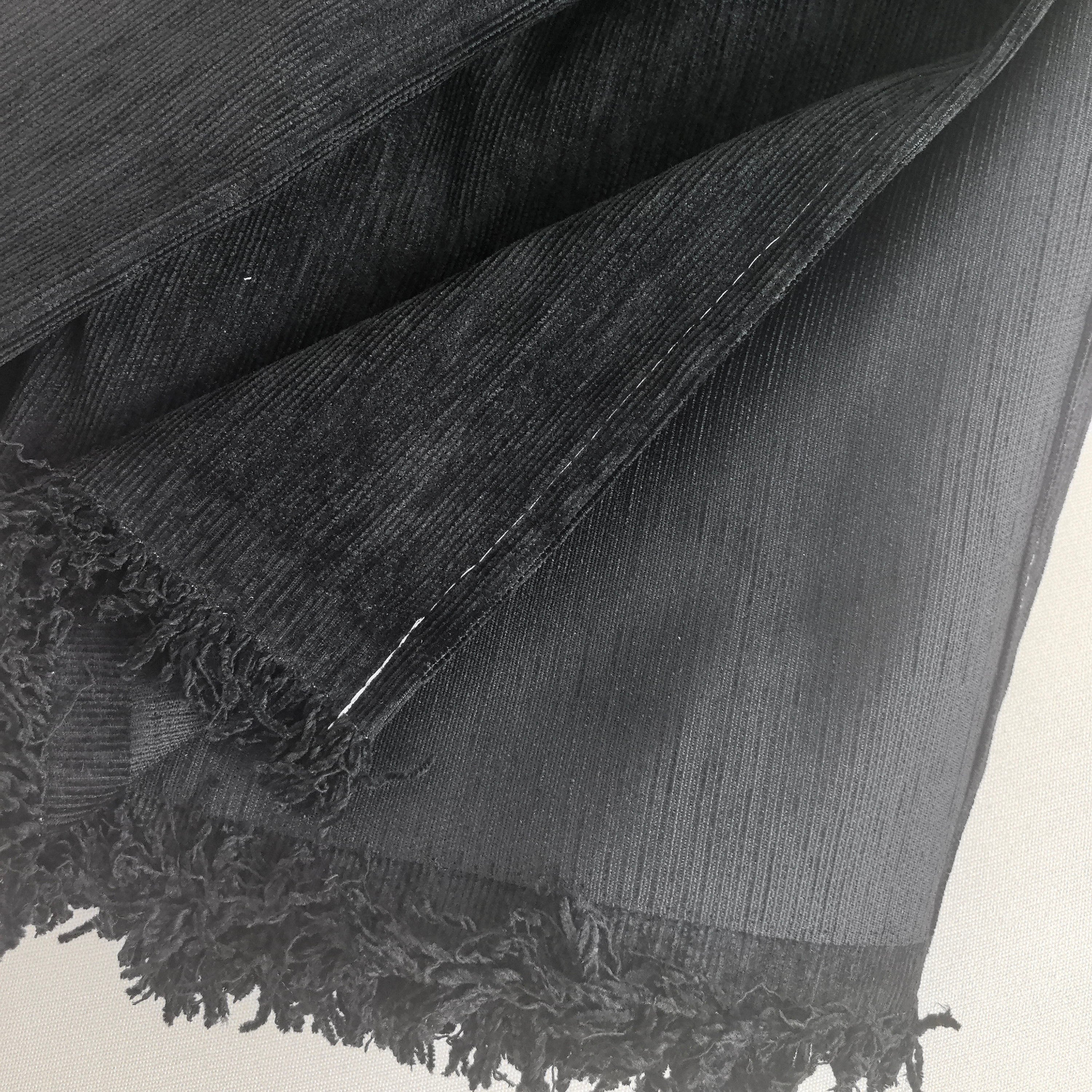 Solid Chenille Sofa Throw with Fringe Trim