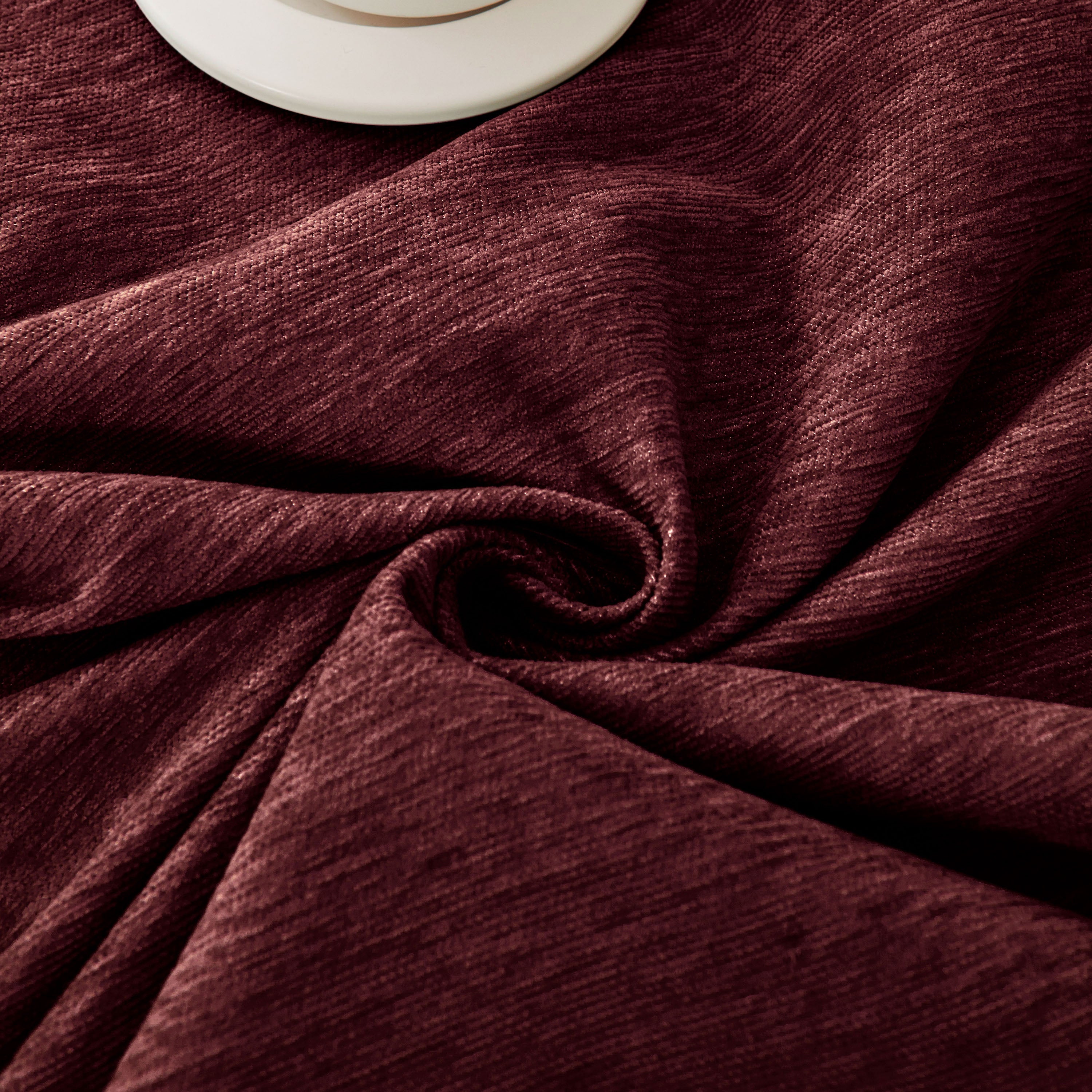 Solid Chenille Sofa Throw with Fringe Trim