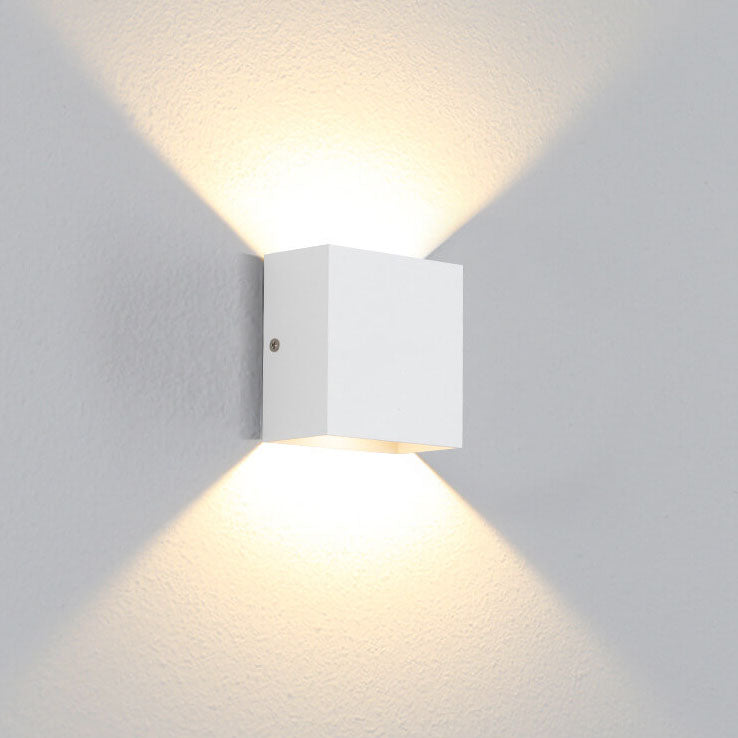 Square Aluminum Wall Sconce Up Down Light