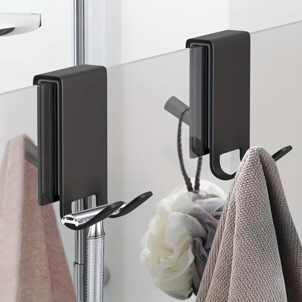 Stainless Steel Over-Door Double Robe Hooks