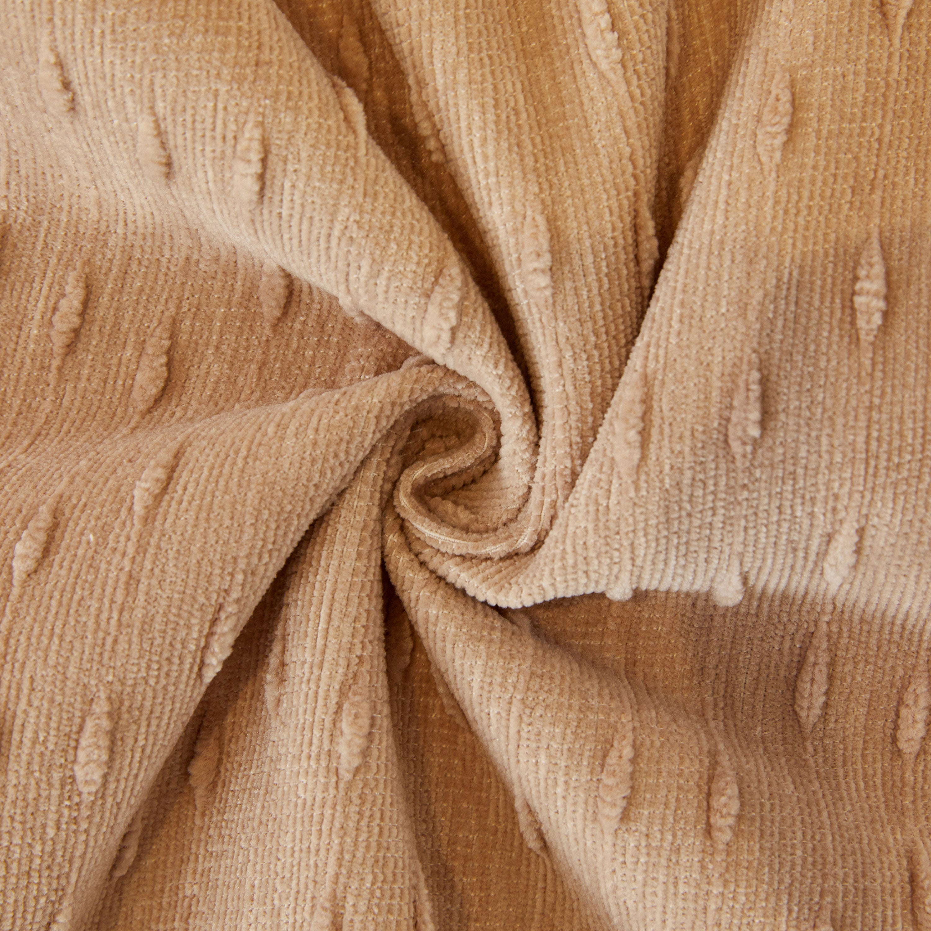 Textured Chenille Sofa Cover with Fringe Trim