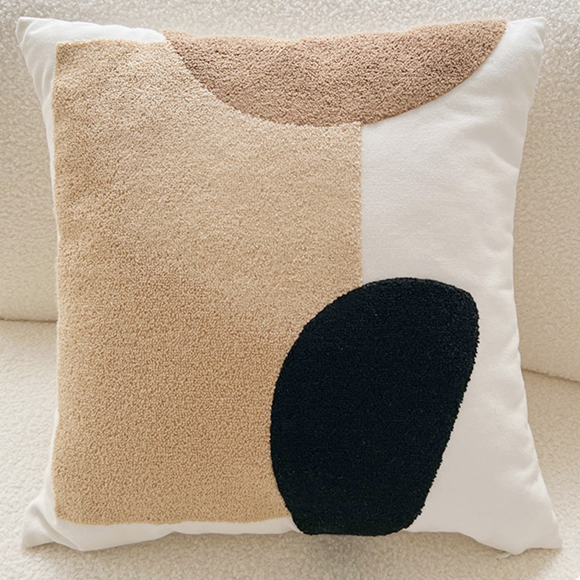 Textured Pillow Cover with Modern Patterns