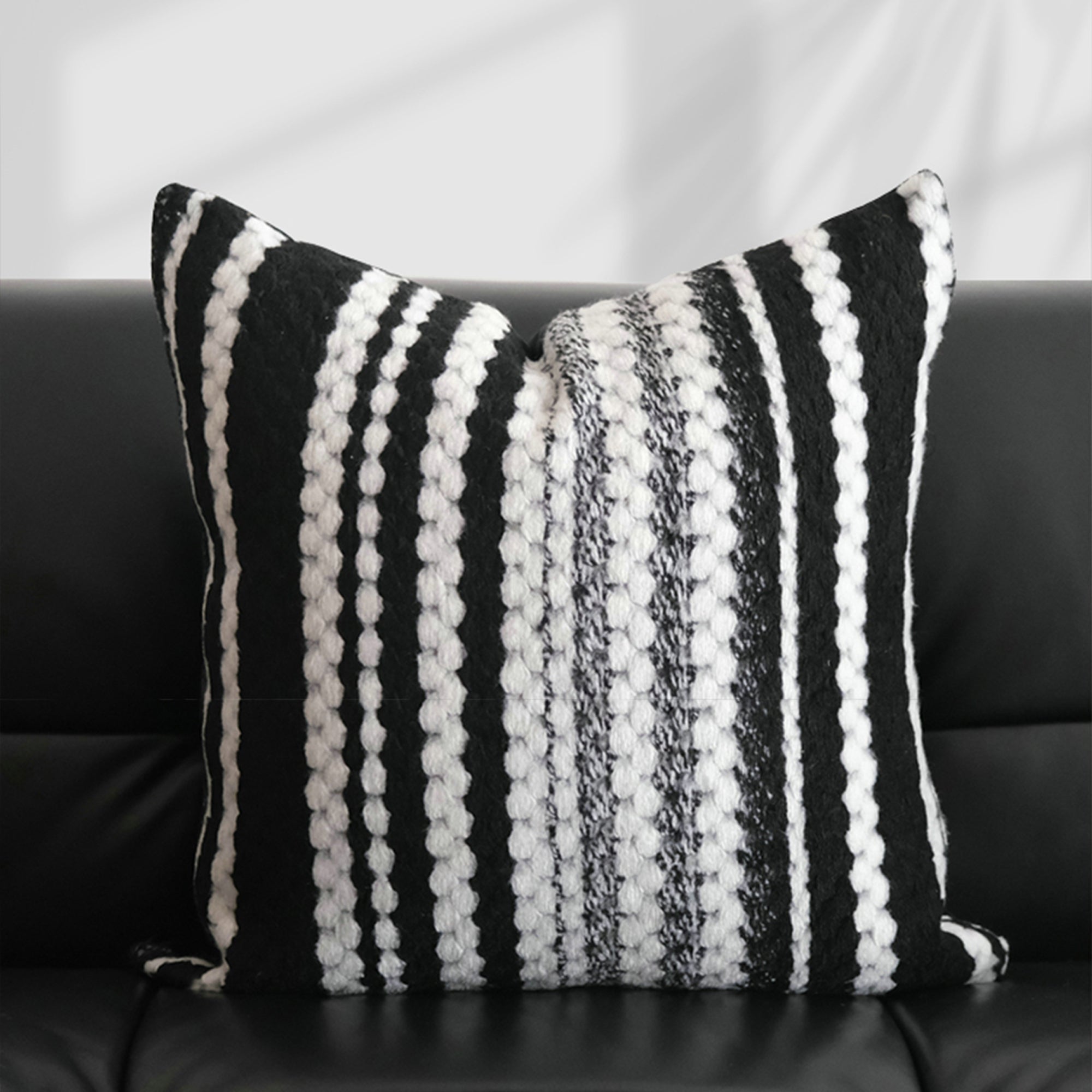 Textured Pillow Cover with Modern Patterns
