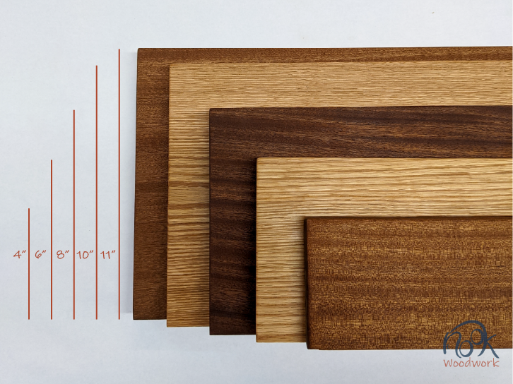 Thick Mahogany Floating Shelves in 60" to 84" lengths