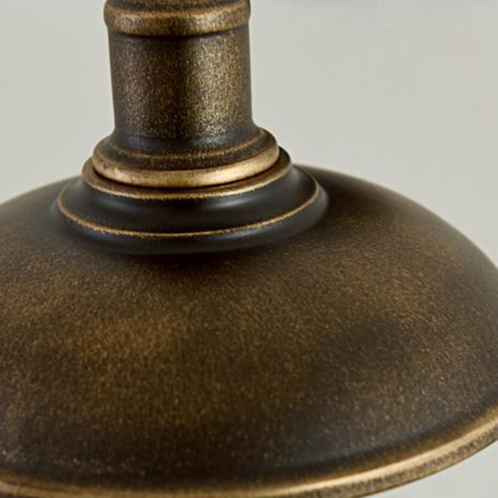 Vintage Iron Wall Sconce with Wide Bowl Shade