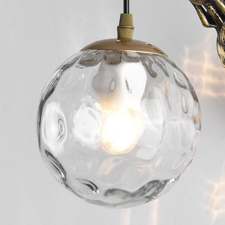 Vintage Mermaid Wall Sconce with Glass Globe