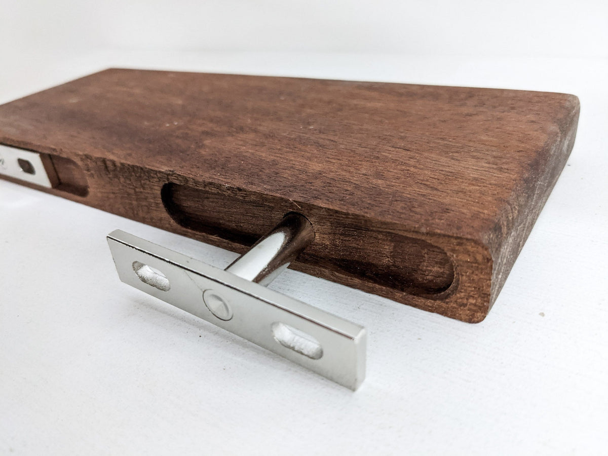 Vinyl Record Floating Shelf in Mahogany