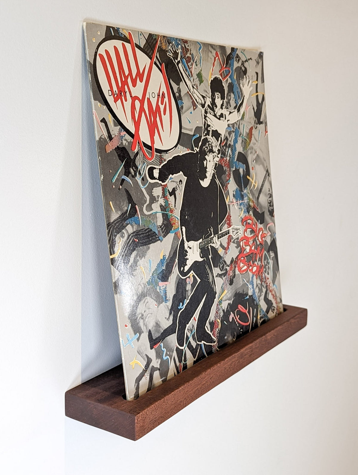 Vinyl Record Floating Shelf in Mahogany