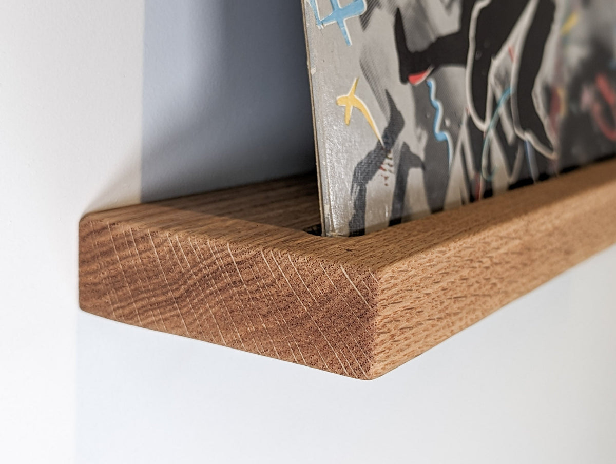 Vinyl Record Floating Shelf in Mahogany