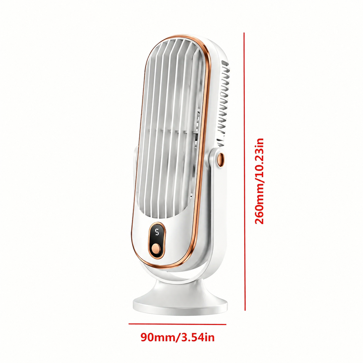 Rechargeable Desktop Fan with Digital Display