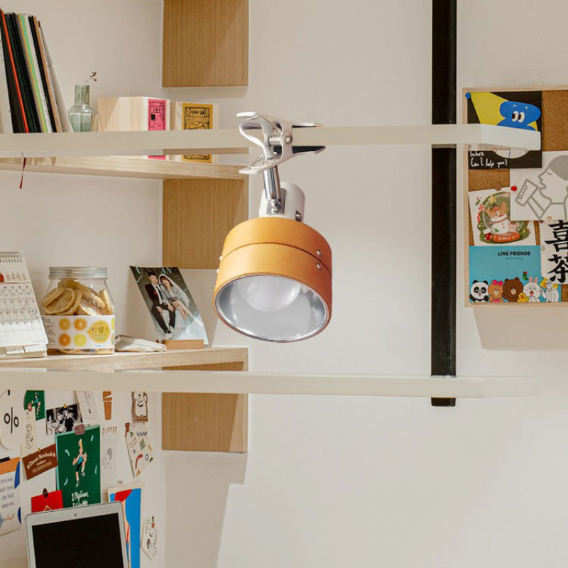 Wood Clip-On Spotlight with Adjustable Head