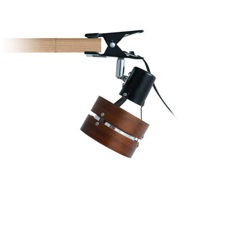Wood Clip-On Spotlight with Adjustable Head