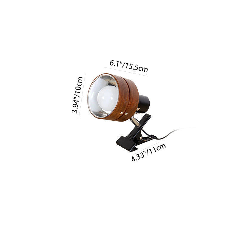 Wood Clip-On Spotlight with Adjustable Head