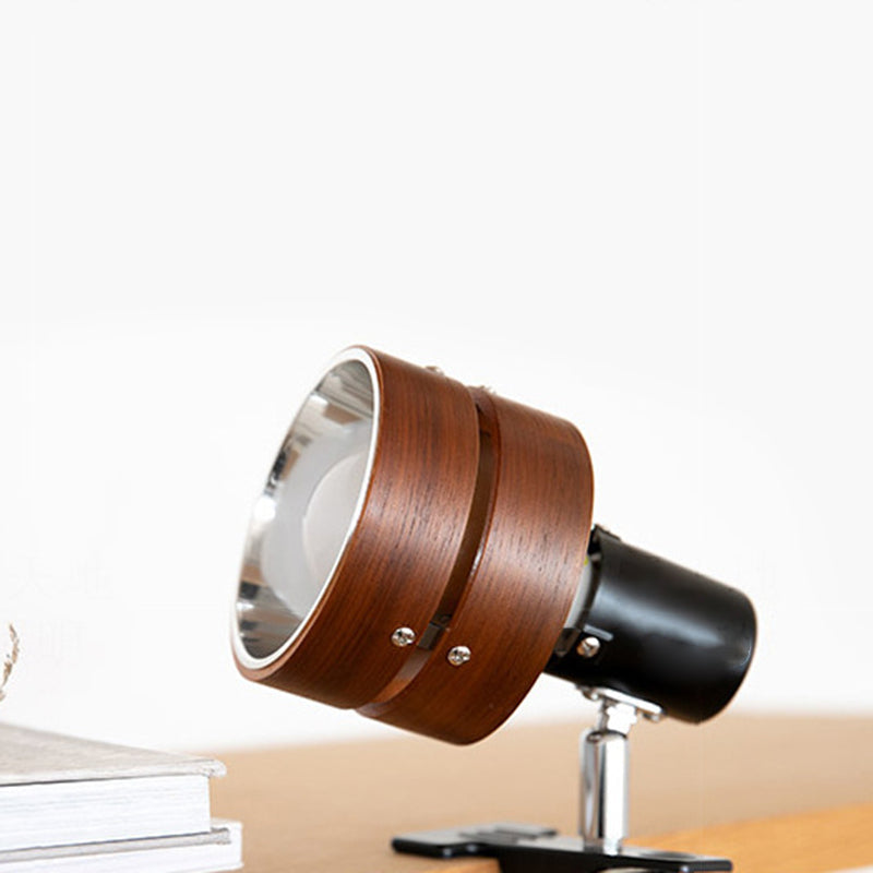 Wood Clip-On Spotlight with Adjustable Head