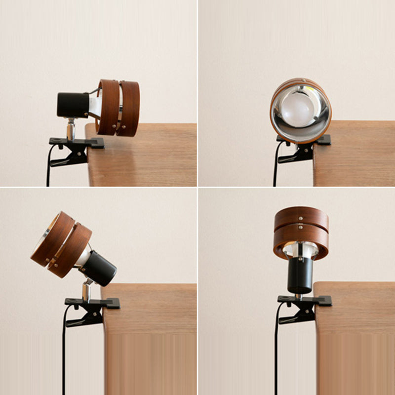 Wood Clip-On Spotlight with Adjustable Head