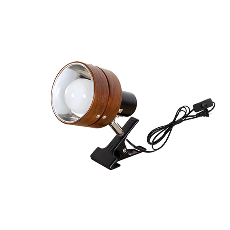Wood Clip-On Spotlight with Adjustable Head