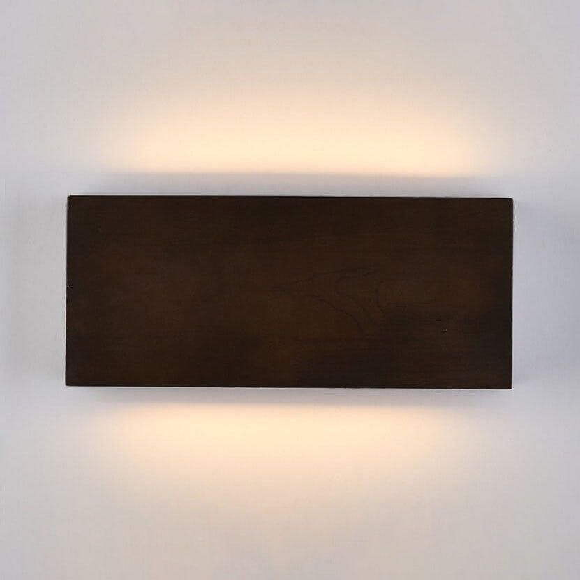 Wood Panel LED Wall Light with Side Glow