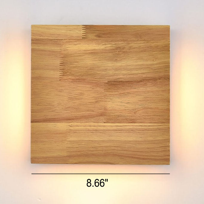 Wood Panel LED Wall Light with Side Glow
