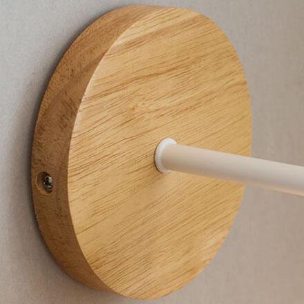 Wood and Iron Dome Wall Light Two Tone