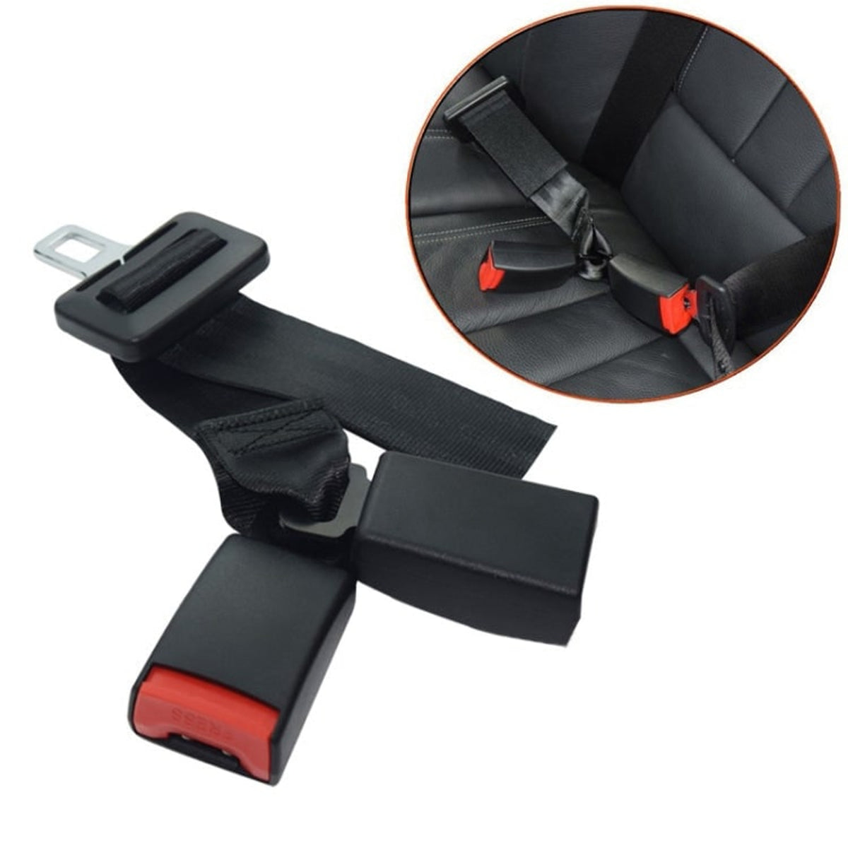 Adjustable Seat Belt Extender With Two Extension Belts For Rear Passengers - Image 1