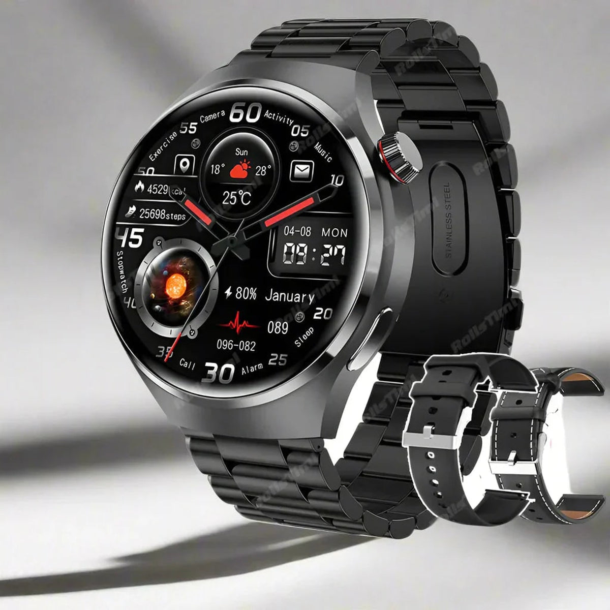 Ares Pro 2024 Smartwatch With NFC GPS Health Monitor And Bluetooth Calling - Image 9