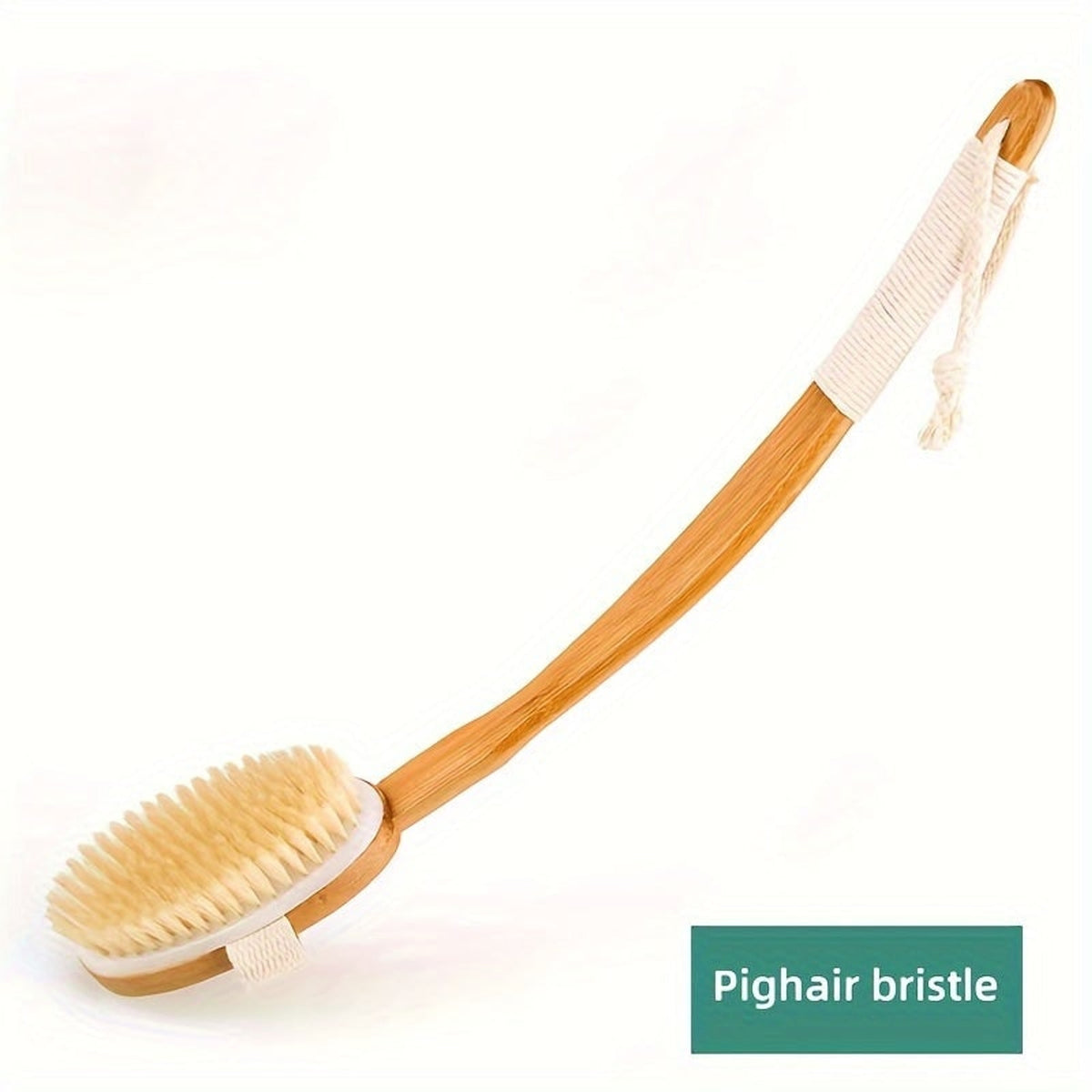 Bath Brush With Extended Wooden Handle For Deep Exfoliating Back Scrub - Image 6