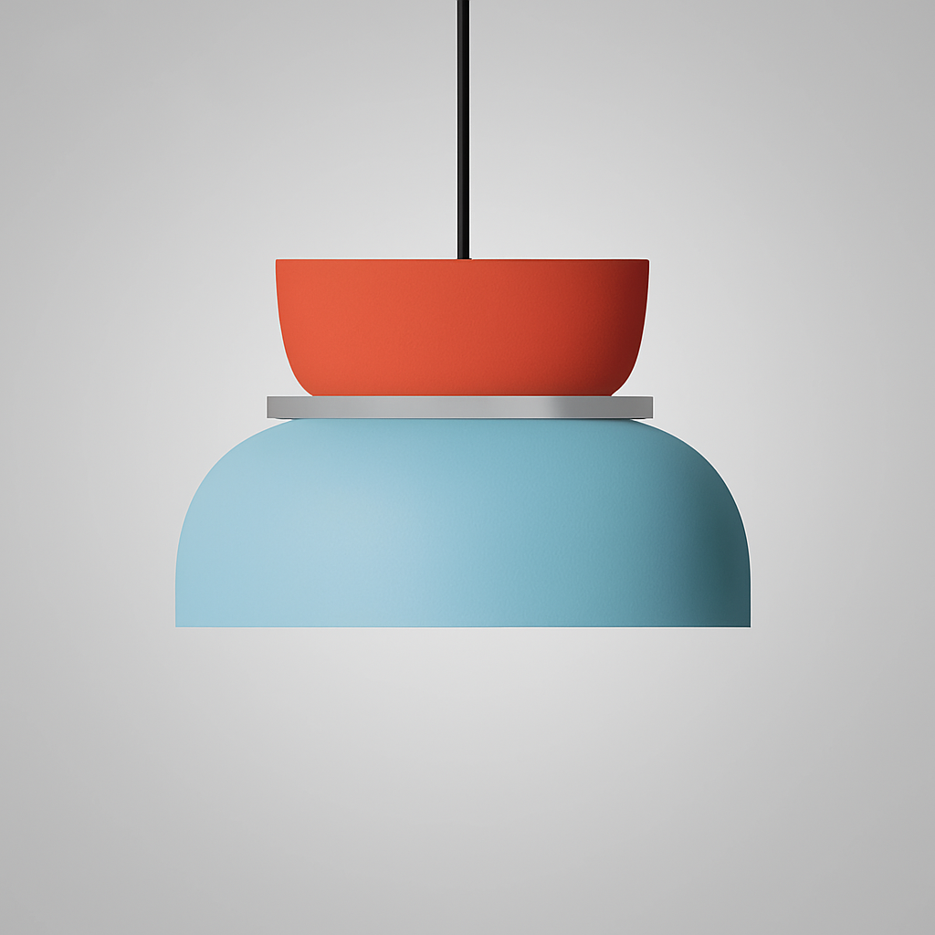 Nordic Zinc Dome Pendant Light with Dual Tone