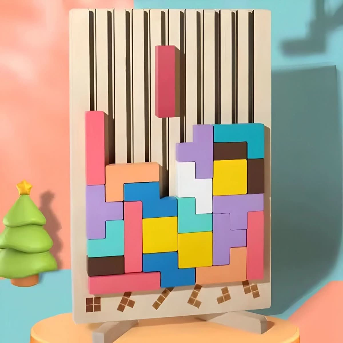 Briqlearn Wooden Block Puzzle For Creative Stacking And Logical Thinking - Image 6
