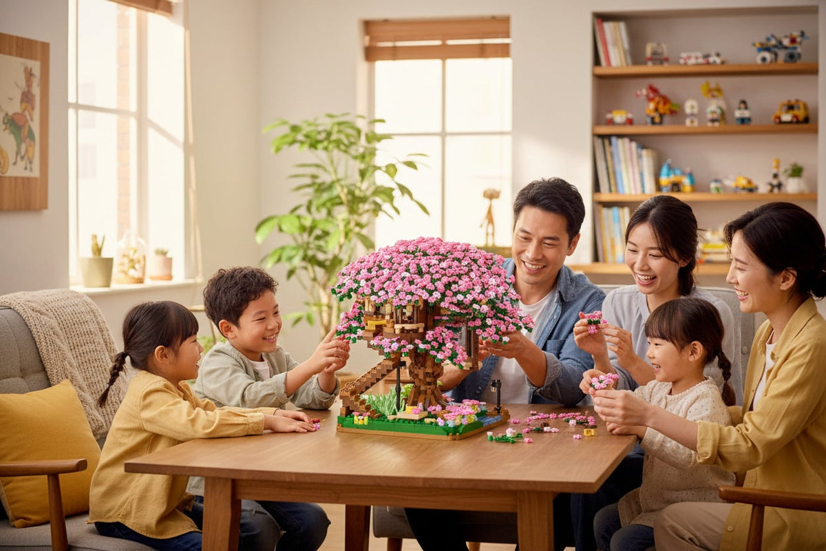 Cherry Blossom Tree House Building Blocks Set 2138-Piece Creative Model Kit For Kids And Collectors - Image 4
