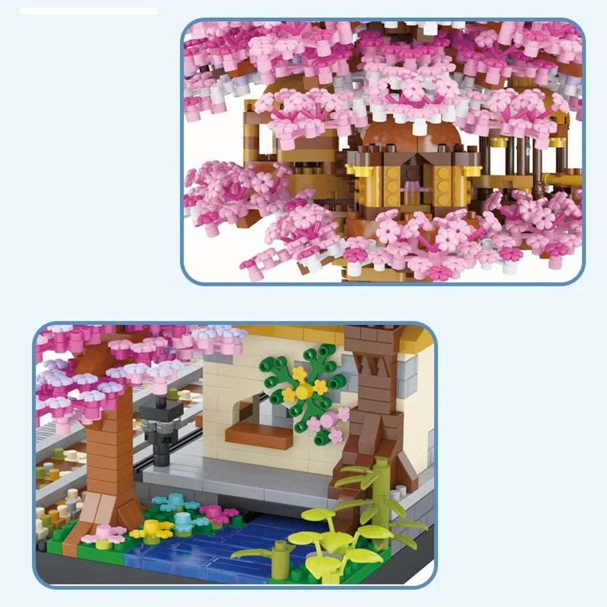 Cherry Blossom Tree House Building Blocks Set 2138-Piece Creative Model Kit For Kids And Collectors - Image 3