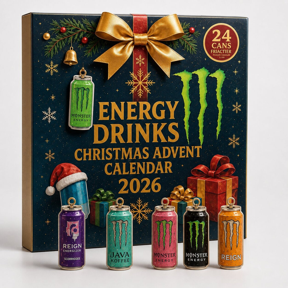 Christmas Energy Drink Advent Calendar 24 Days Of Collectible Can Designs - Image 7