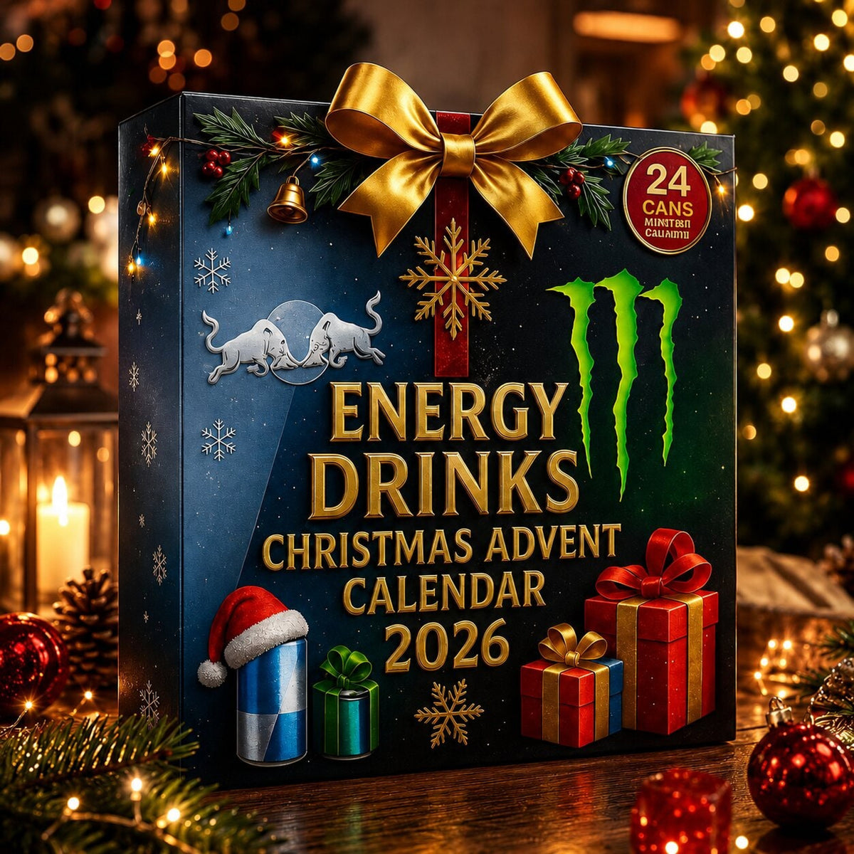 Christmas Energy Drink Advent Calendar 24 Days Of Collectible Can Designs - Image 5