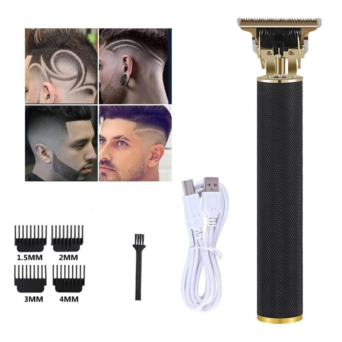 Christmas Hair Trimmer Wireless Cordless Beard Trimmer For Men With Carbon Steel T-Blade - Image 1