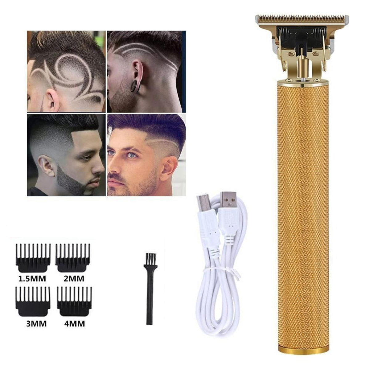 Christmas Hair Trimmer Wireless Cordless Beard Trimmer For Men With Carbon Steel T-Blade - Image 5