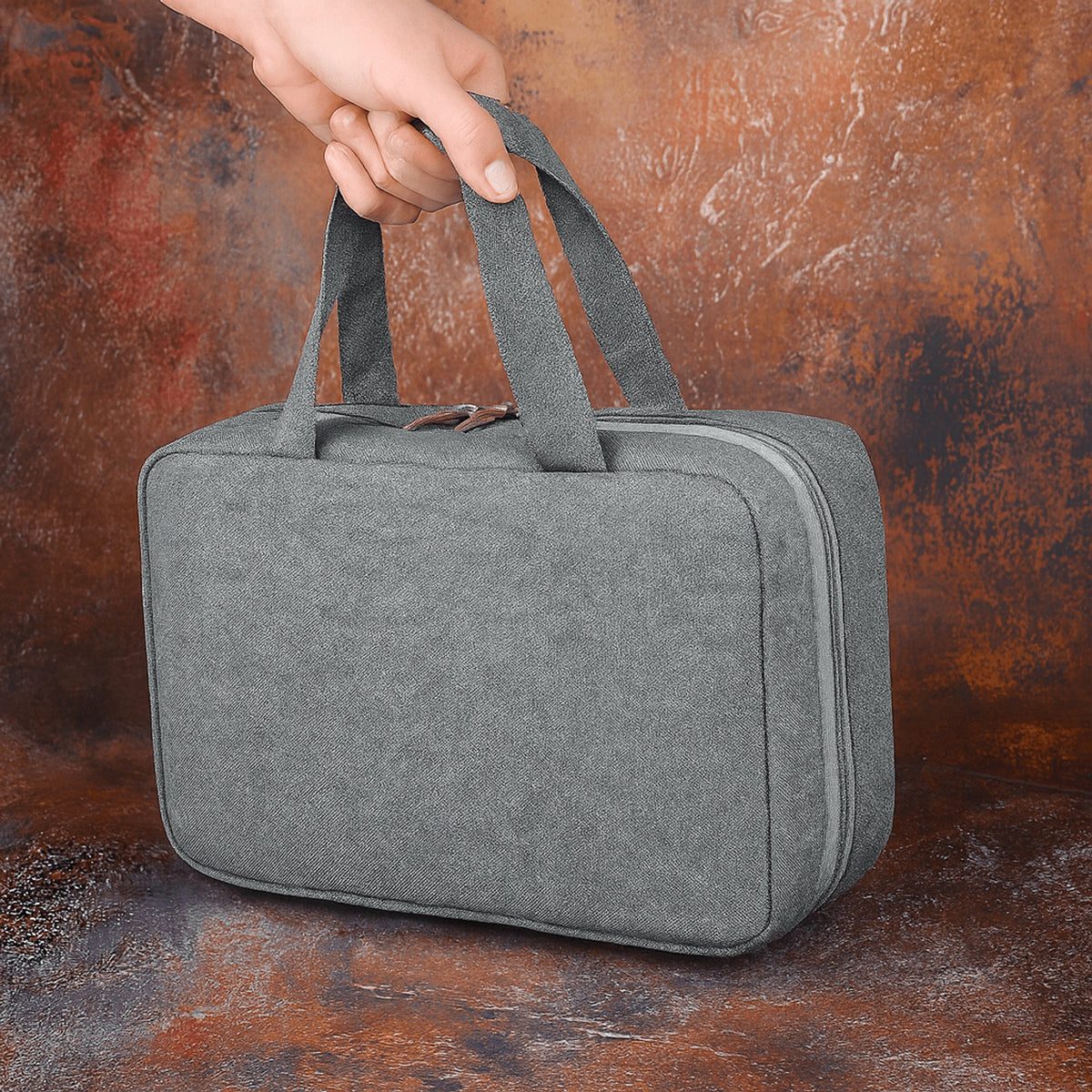 Compact Cosmetic Organizer With 4 Compartments For Travel And Everyday Storage - Image 1